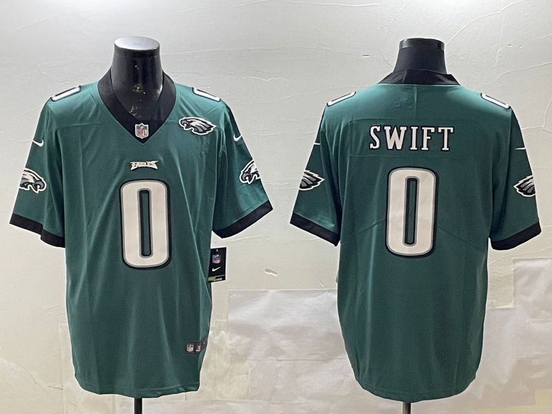 Men Philadelphia Eagles #0 Swift Green Second generations 2025 Nike Vapor Limited NFL Jersey style 2091->philadelphia eagles->NFL Jersey